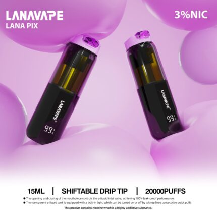 LANA PIX 20000口閃光彈拋棄式｜透明油倉燈效15ml大容量・防漏升級設計